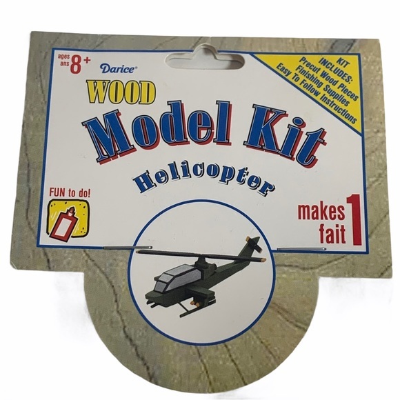 Darice Wood Model Kit Attack Helicopter - Picture 2 of 4